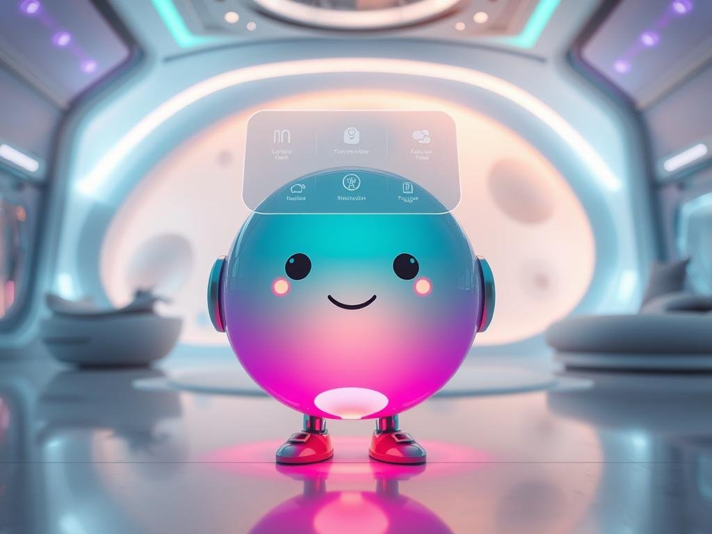 A futuristic and engaging AI companion chatbot named "sexlove.ai" is depicted in the foreground, embodied as a friendly, glowing orb with vivid colors like teal and purple, radiating a warm light. The orb exudes a lively personality, with subtle, animated features that hint at intelligence and empathy. In the middle ground, a sleek, modern digital interface showcases various interaction options, hovering subtly in the air. The background features a high-tech environment with soft, ambient lighting and abstract shapes, suggesting a harmonious blend of technology and comfort. The scene conveys a mood of curiosity and innovation, capturing the evolution and personalization of AI companion chatbots. A wide-angle lens perspective emphasizes the dynamic nature of the setting, ensuring an inviting and inspiring atmosphere. A futuristic and engaging AI companion chatbot named "sexlove.ai" is depicted in the foreground, embodied as a friendly, glowing orb with vivid colors like teal and purple, radiating a warm light. The orb exudes a lively personality, with subtle, animated features that hint at intelligence and empathy. In the middle ground, a sleek, modern digital interface showcases various interaction options, hovering subtly in the air. The background features a high-tech environment with soft, ambient lighting and abstract shapes, suggesting a harmonious blend of technology and comfort. The scene conveys a mood of curiosity and innovation, capturing the evolution and personalization of AI companion chatbots. A wide-angle lens perspective emphasizes the dynamic nature of the setting, ensuring an inviting and inspiring atmosphere.