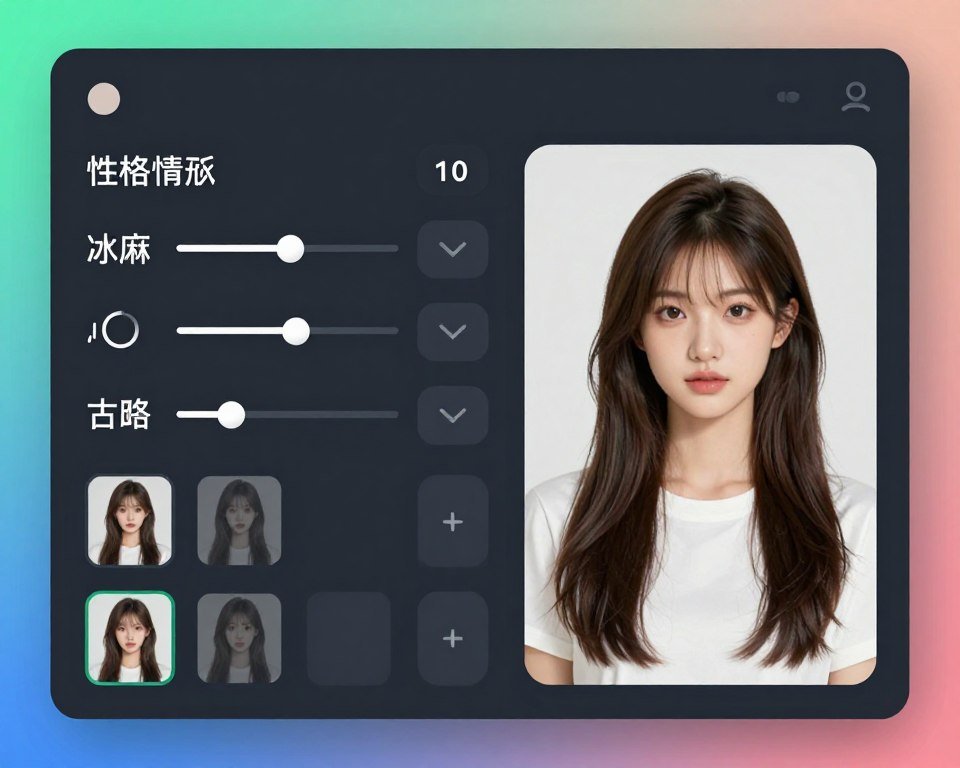 AI girlfriend customization interface showing options
