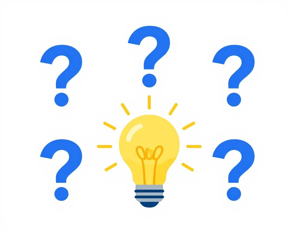 FAQ concept with question marks and answers