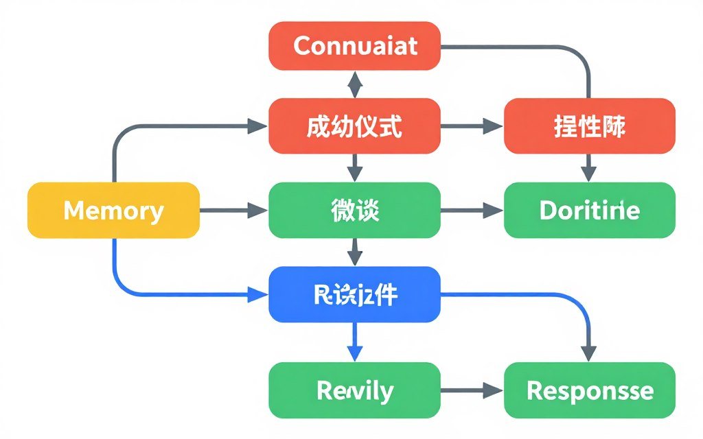 conversation flow diagram showing memory integration