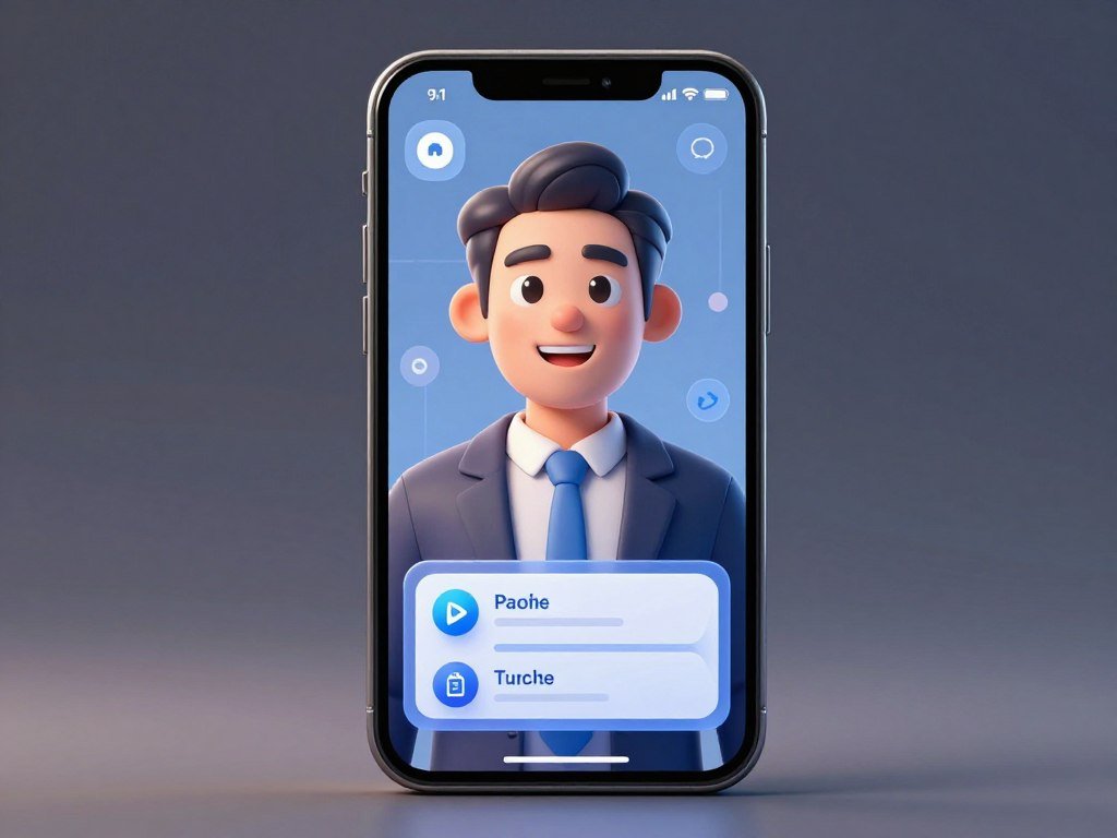 A high-quality 3D render of a personalized digital AI girlfriend appearing on a sleek smartphone screen, soft cinematic lighting, warm facial expression, futuristic yet user-friendly interface design. A high-quality 3D render of a personalized digital AI girlfriend appearing on a sleek smartphone screen, soft cinematic lighting, warm facial expression, futuristic yet user-friendly interface design.