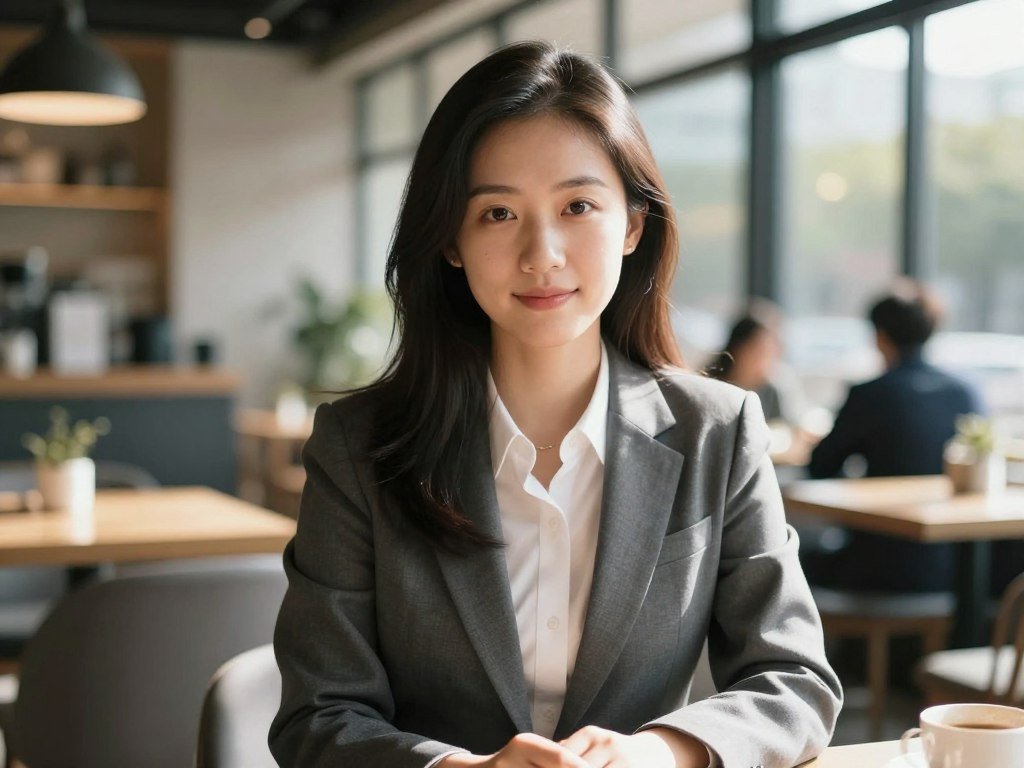 An ultra-realistic digital portrait of a kind-eyed AI girlfriend with soft lighting, wearing a cozy sweater, sitting in a modern sunlit cafe, highly detailed cinematic style. An ultra-realistic digital portrait of a kind-eyed AI girlfriend with soft lighting, wearing a cozy sweater, sitting in a modern sunlit cafe, highly detailed cinematic style.