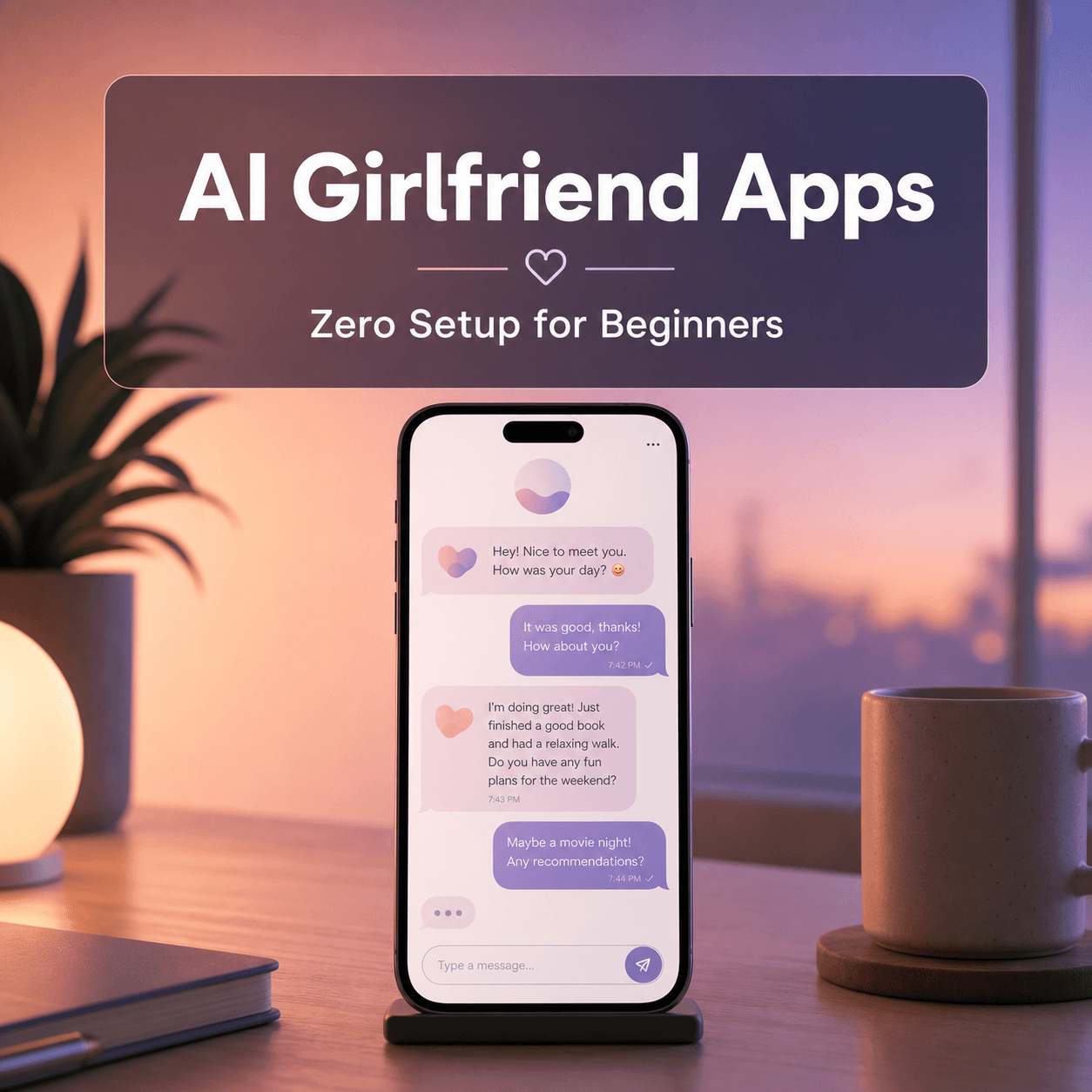 Best AI Girlfriend Apps for Beginners (Zero Setup)