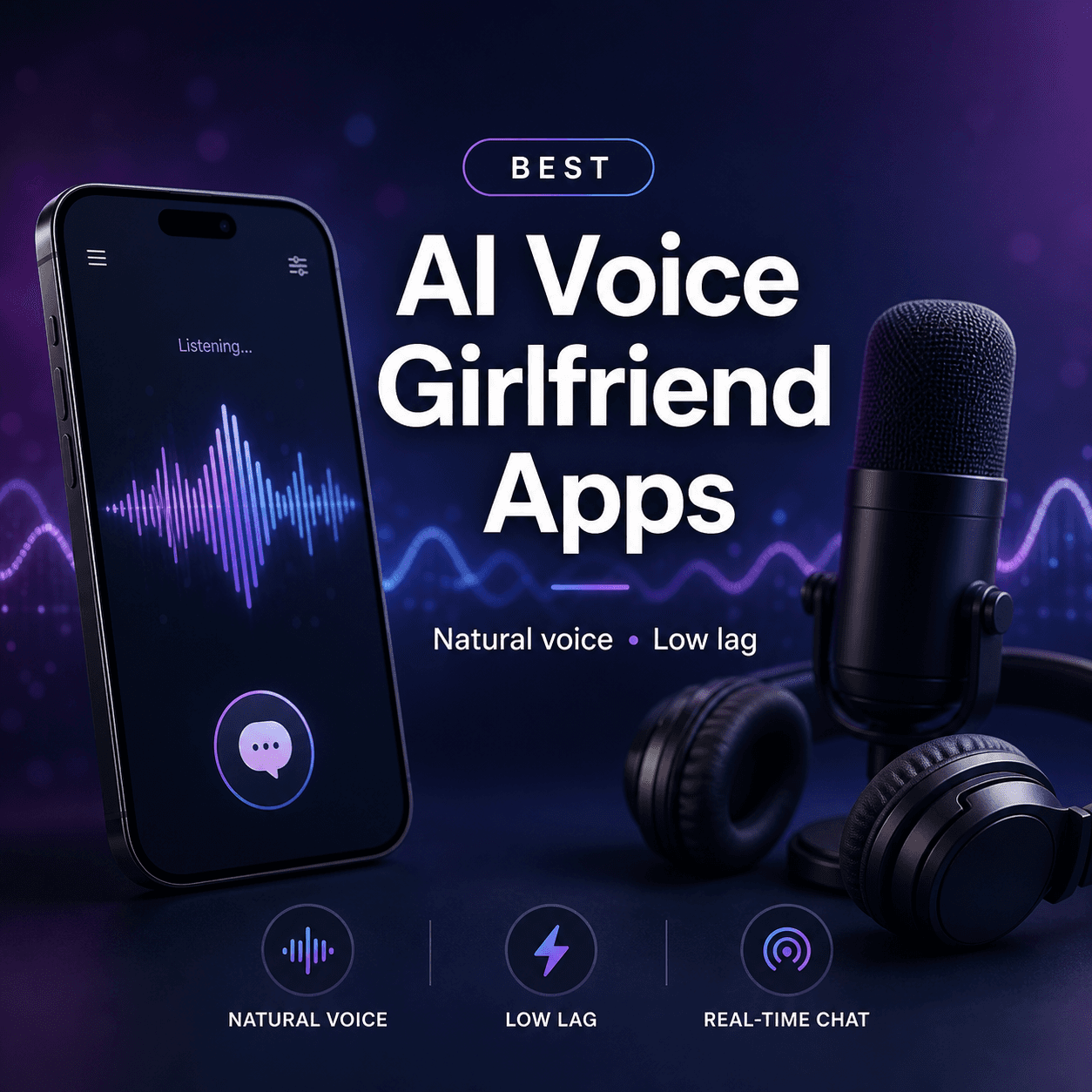 Best AI Voice Girlfriend Apps (Natural Voice, Low Lag)