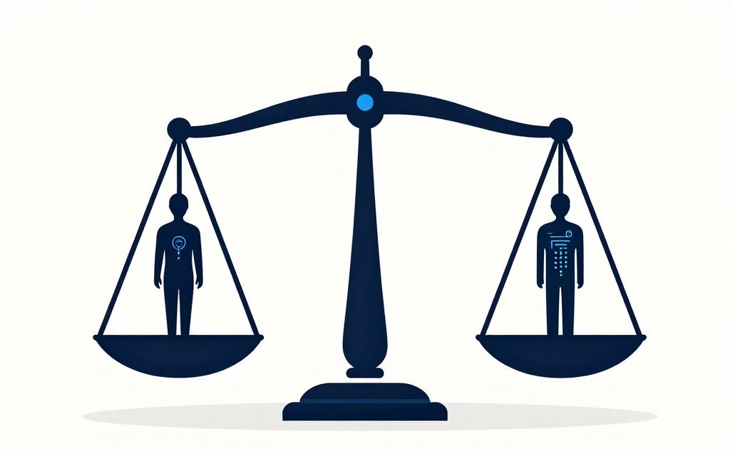 Conceptual image representing ethical AI relationship considerations