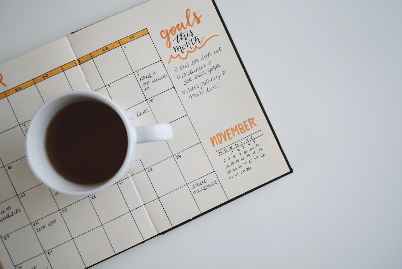 Couple notes and calendar planning