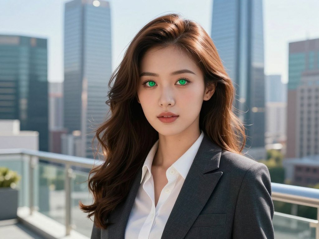 A stunningly realistic AI girlfriend with emerald eyes and wavy brown hair, wearing a stylish summer dress, standing on a sunlit balcony overlooking a digital city, 8k resolution, cinematic lighting. A stunningly realistic AI girlfriend with emerald eyes and wavy brown hair, wearing a stylish summer dress, standing on a sunlit balcony overlooking a digital city, 8k resolution, cinematic lighting.