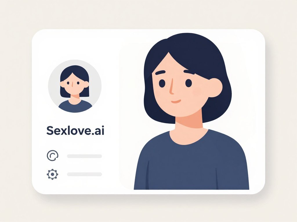 Illustrative Sexlove.ai AI girlfriend app character interface