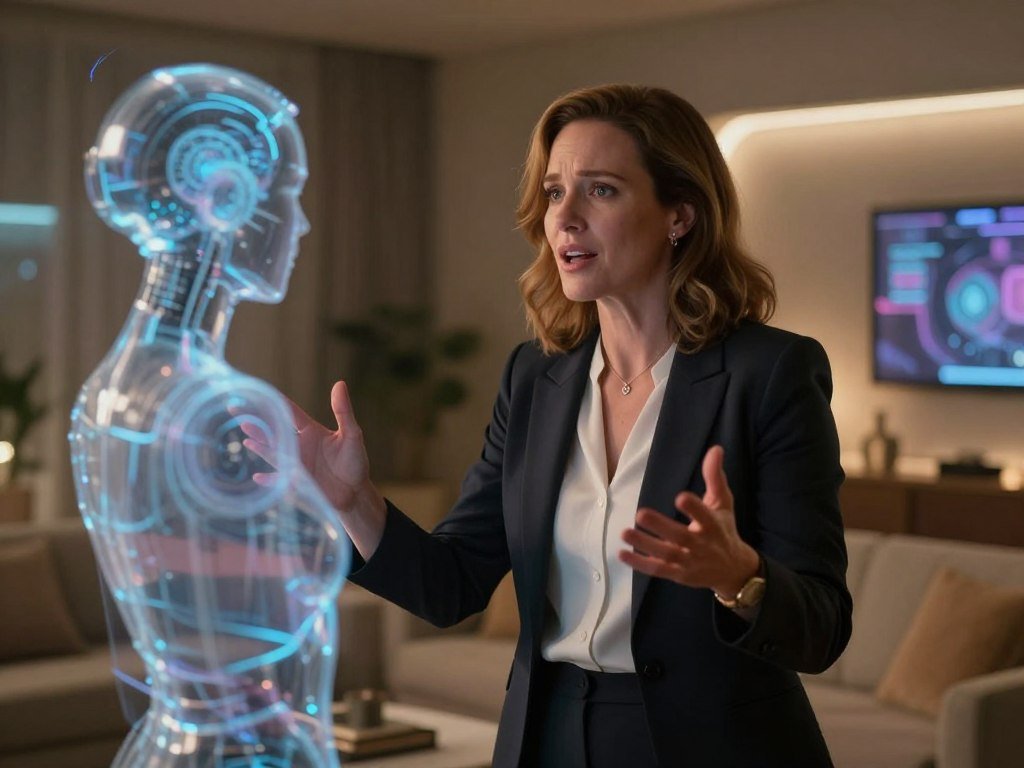 Sophie Thatcher performing in a dramatic scene from the "Companion" movie. In the foreground, Sophie, dressed in professional business attire that exudes confidence and charisma, is engaged in a dynamic dialogue with a holographic AI companion, showcasing emotional depth. The middle ground features a subtle, high-tech living space with soft, futuristic lighting creating an intimate atmosphere. In the background, hints of advanced technology, like interactive screens and ambient glowing elements, enhance the sci-fi vibe of the scene. The lighting is warm and soft, casting gentle shadows that highlight Sophie’s expressions. The camera angle is slightly low, making her appear authoritative and central to the narrative, capturing the essence of her character's journey in the film. The overall mood is a blend of intrigue and emotional connection, drawing viewers into the story. sexlove.ai Sophie Thatcher performing in a dramatic scene from the "Companion" movie. In the foreground, Sophie, dressed in professional business attire that exudes confidence and charisma, is engaged in a dynamic dialogue with a holographic AI companion, showcasing emotional depth. The middle ground features a subtle, high-tech living space with soft, futuristic lighting creating an intimate atmosphere. In the background, hints of advanced technology, like interactive screens and ambient glowing elements, enhance the sci-fi vibe of the scene. The lighting is warm and soft, casting gentle shadows that highlight Sophie’s expressions. The camera angle is slightly low, making her appear authoritative and central to the narrative, capturing the essence of her character's journey in the film. The overall mood is a blend of intrigue and emotional connection, drawing viewers into the story. sexlove.ai