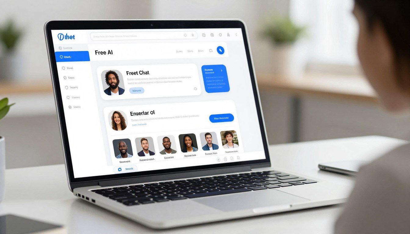 gpt chat free interface on a laptop